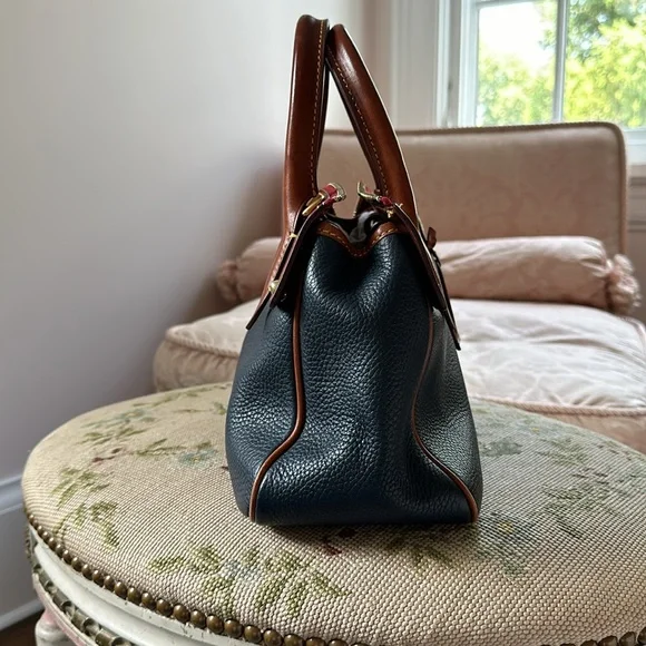 Dooney & Bourke Navy Leather Bag - Picture 3 of 10